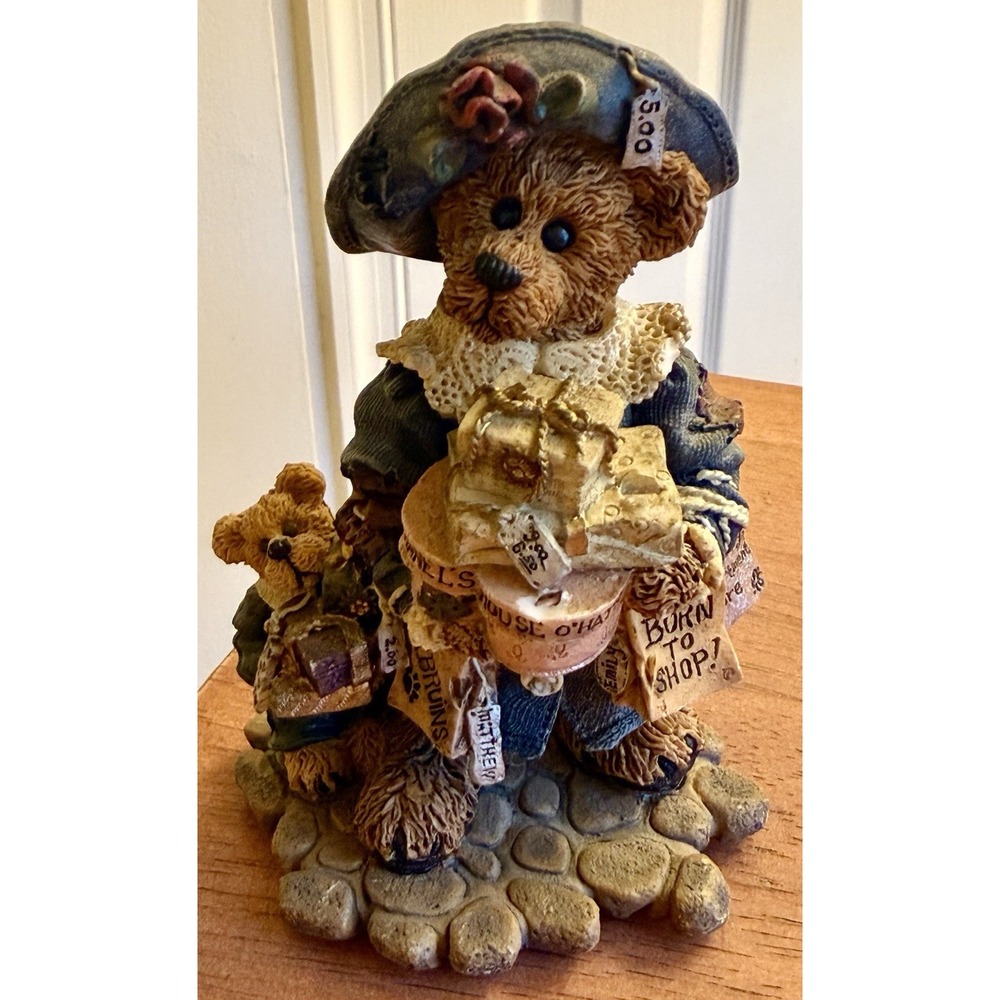 Vintage Boyds Bears Grace & Jonathan‎ Born to Shop Figurine Resin 228306 1997